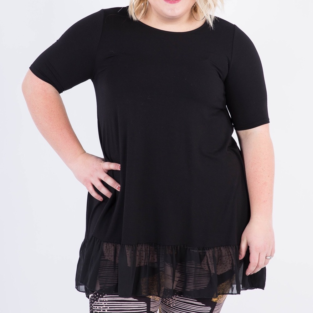 Black Chiffon Ruffle - Picture 4 of 4